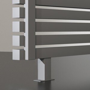 Вертикальные радиаторы 40x40 V 11 секции, Серые RAL7040