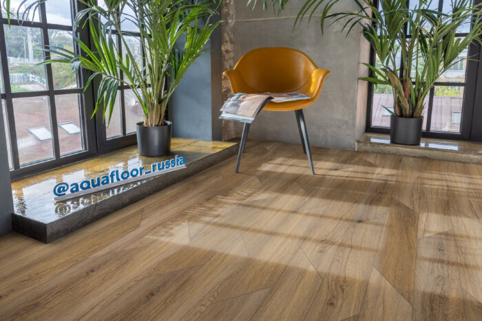 Виниловый ламинат AQUAFLOOR Parquet Chevron Glue AF2556PGCh (553,7x130,5x2,5 мм)