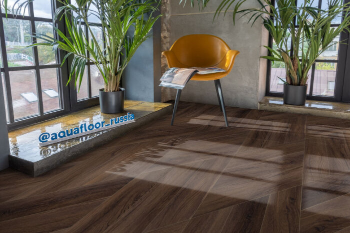 Виниловый ламинат AQUAFLOOR Parquet Chevron Glue AF2559PGCh (553,7x130,5x2,5 мм)